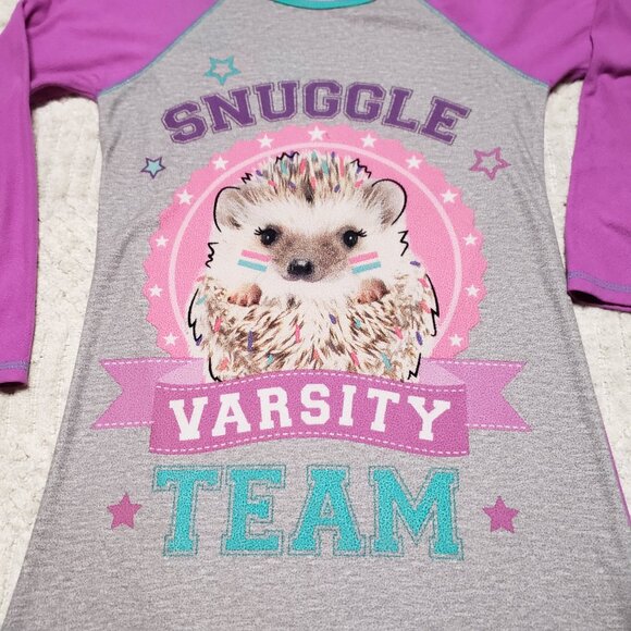 Komar Kids Girls Hedgehog Nightgown Snuggle Varsity Team Sleepshirt Size… - Picture 2 of 11